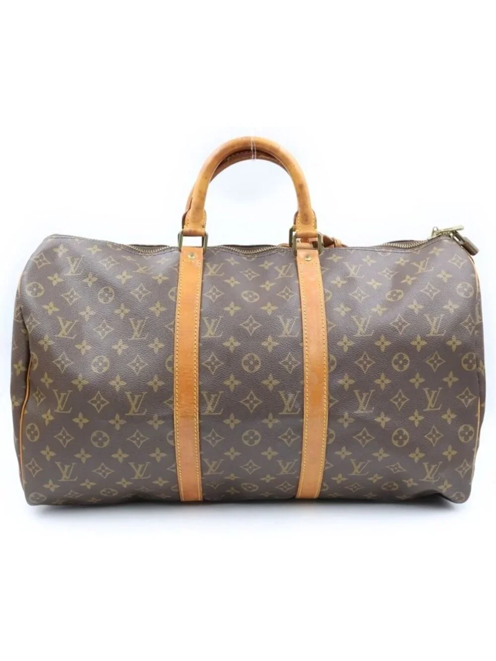 Louis Vuitton Keepall 50 Boston Bag Monogram Leather